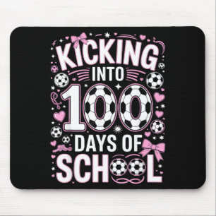 Tapis De Souris 100 Jours D'école Filles Football Coquette Nœud Ro