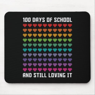 Tapis De Souris 100 Jours d'école mignonne et toujours aimer Coeur