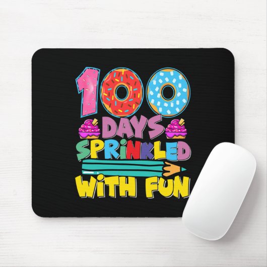 Tapis De Souris 100 Jours D'École Parsemés De Cupcake Fun Mignonne (Avec souris)