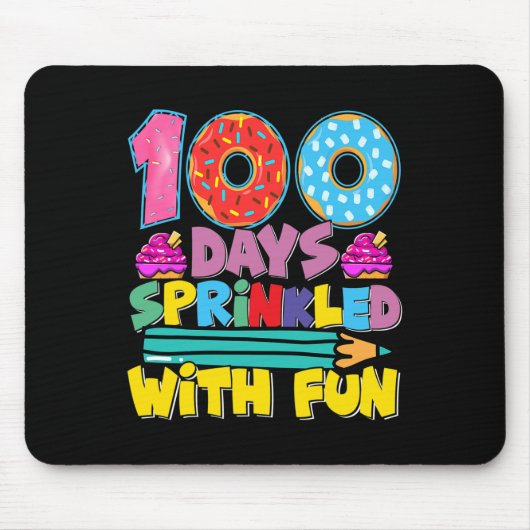 Tapis De Souris 100 Jours D'École Parsemés De Cupcake Fun Mignonne (Devant)