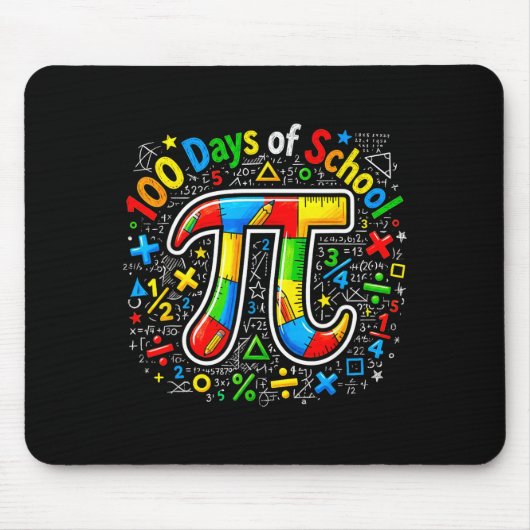 Tapis De Souris 100 Jours D'école Pi Maths Drip Drôle 100 Jours En (Devant)