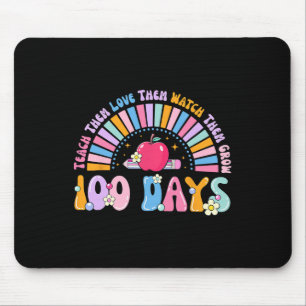 Tapis De Souris 100 Jours D'École Rétro Arc-En-Ciel 100E Jour De S