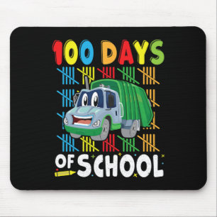 Tapis De Souris 100 Jours D'École Vêtements Garbage Camion Pour En