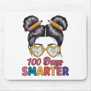 Tapis De Souris 100 Jours Filles intelligentes Messy Bun Cheveux 1