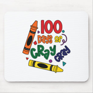 Tapis De Souris 100 Jours Fou Fou Amusant Joyeux 100ème Jour D'éco