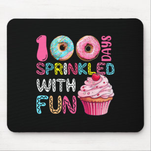 Tapis De Souris 100 jours parsemés de gâteau Fun Cupcake 100e jour