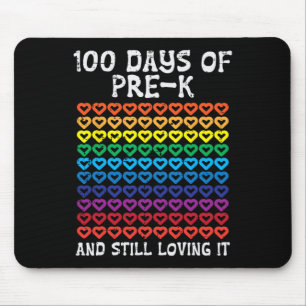Tapis De Souris 100 Jours Pre-K Loving It Hearts 100e Jour De L'Éc