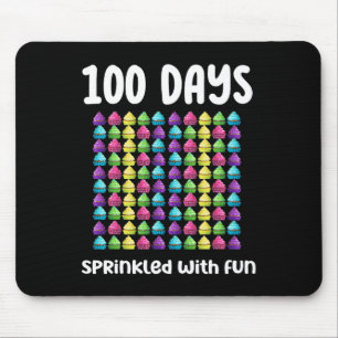 Tapis De Souris 100 Jours Saupoudrés De Fun Cupcake Celebration Sc