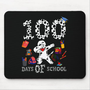 Tapis De Souris 100 Jours Smarter De L'École Dabbing Chien Dalmati