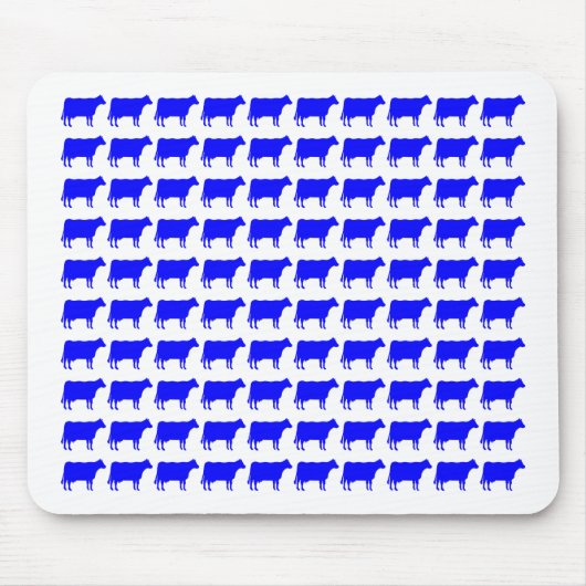 Tapis De Souris 100 vaches - Bleu (Devant)