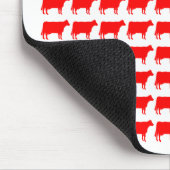 Tapis De Souris 100 vaches - rouge (Coin)