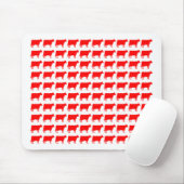 Tapis De Souris 100 vaches - rouge (Avec souris)
