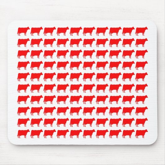 Tapis De Souris 100 vaches - rouge (Devant)