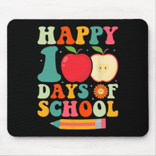 Tapis De Souris 100e Jour De L'École Enseignant Enfants Retro Supe