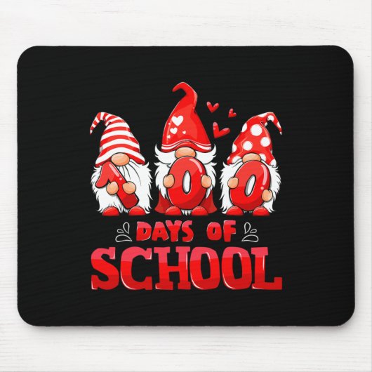 Tapis De Souris 100E Jour De L'École Gnome Enseignants Étudiants 1 (Devant)
