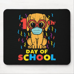 Tapis De Souris 100e jour d'école Chien en masque 100 jours de qua