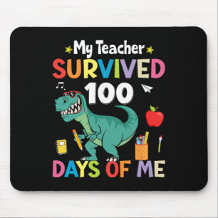 Tapis De Souris 100e jour d'école Mon professeur a survécu 100 jou