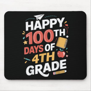 Tapis De Souris 100e Jour D'Élèves De 4e Année Enseignant 100 Jour