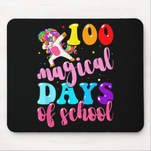 Tapis De Souris 100ème Jour De L'École Unicorne 100 Jours Magiques
