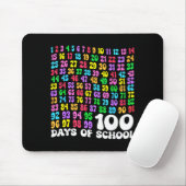 Tapis De Souris 100th Day Of School Teacher Kids 100 Days Math Num (Avec souris)