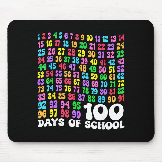 Tapis De Souris 100th Day Of School Teacher Kids 100 Days Math Num (Devant)