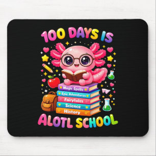 Tapis De Souris 101 jours d'école axolotl mignon professeur de fêt
