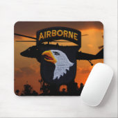 Tapis De Souris 101e division aéroportée ABN DIV hurlant des aigle (Avec souris)