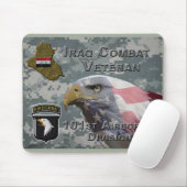 Tapis De Souris 101e Division aéroportée Irak Vétéran de combat (Avec souris)