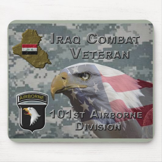 Tapis De Souris 101e Division aéroportée Irak Vétéran de combat (Devant)