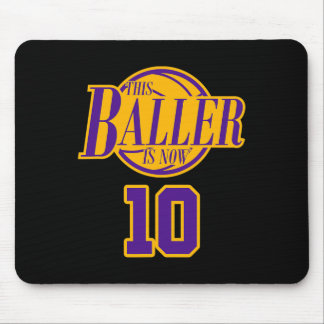 Tapis De Souris 10 Ans Anniversaire Bysketbyll Byller Purple Et