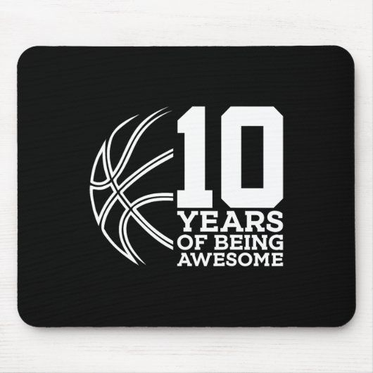 TAPIS DE SOURIS 10 ANS D'ÊTRE UN BASKETBALL IMPRENABLE 10E ANNIVER (Devant)
