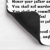 Tapis De Souris 10 Commandements dans une police moderne cool (Coin)