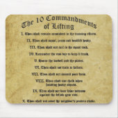 Tapis De Souris 10 Commandements de levage (Devant)