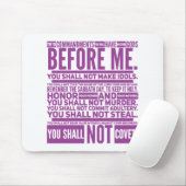 Tapis De Souris 10 Commandements Mousepad (Avec souris)