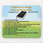 Tapis De Souris 10 Commandements Mousepad (Devant)