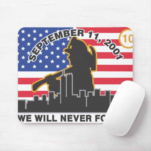 Tapis De Souris 10 conception d'anniversaire de sapeur-pompier de (Avec souris)