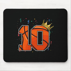 Tapis De Souris 10e anniversaire Basketball grand nombre 10 ans Bo