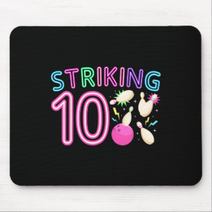 Tapis De Souris 10e anniversaire de la fête Bowling fille 10 ans B