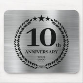 Tapis De Souris 10e anniversaire d'entreprise en argent (Devant)