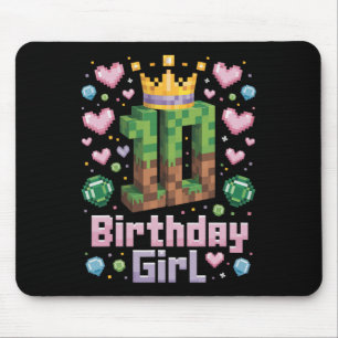 Tapis De Souris 10e anniversaire fille chemise jeu Pixel Party 10 