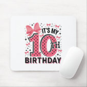 Tapis De Souris 10e Coquette Anniversaire Fille 10 ans Coqu (Avec souris)