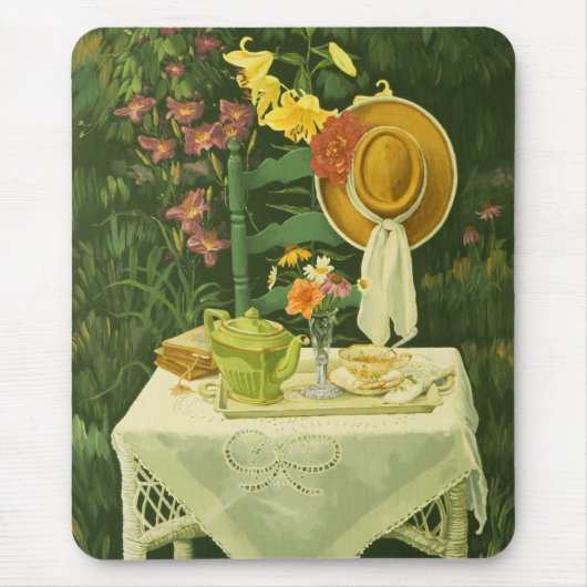 Tapis De Souris 1144 Tea Time in Garden (Devant)