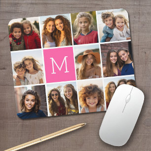 Tapis De Souris 11 Collage de photos - Grille minimale avec texte