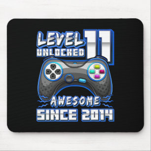 Tapis De Souris 11e anniversaire Garçon niveau 11 Jeu 11 ans Jeu v