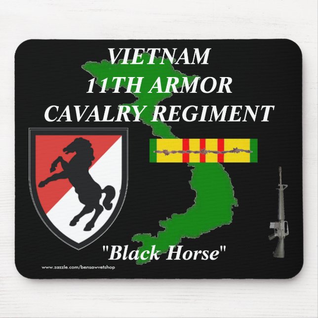 Tapis De Souris 11e Armor Cav Vietnam Mousepad 2/b (Devant)