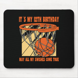 Tapis De Souris 12 ans Joyeux 12e anniversaire Basketball 12e Bi