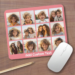 Tapis De Souris 12 Collage de photos - Grille moderne avec texte p