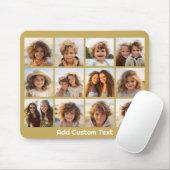 Tapis De Souris 12 Collage photo avec Arrière - plan or (Avec souris)