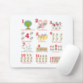 Tapis De Souris 12 douzièmes jours de noël terminés (Avec souris)