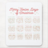 Tapis De Souris 12 Jours de Noël Mousepad (Devant)
